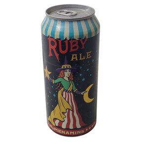 McMenamins Ruby Ale Empty Beer Can Bottom Opened Portland Oregon Raspberry Ale